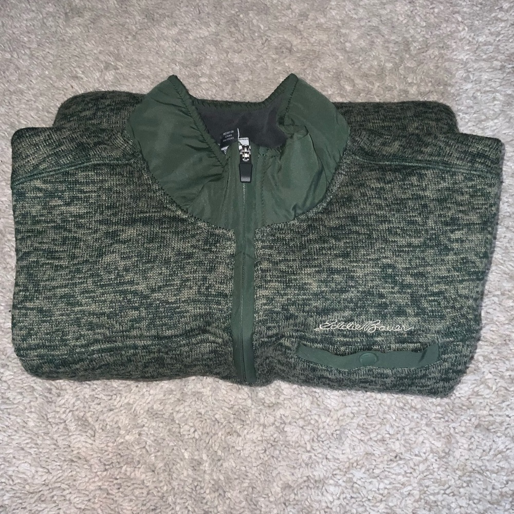 EDDIE BAUER - 1/4 Zip Fleece Pullover Sweater - Mens XL